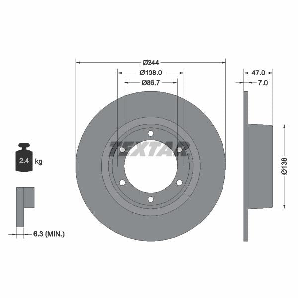 AUTOFREN SEINSA D7-278C Brake Caliper Guide Sleeve Kit