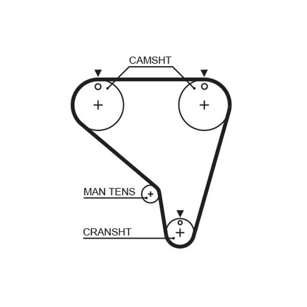 GATES GAT5267XS Timing Belt
