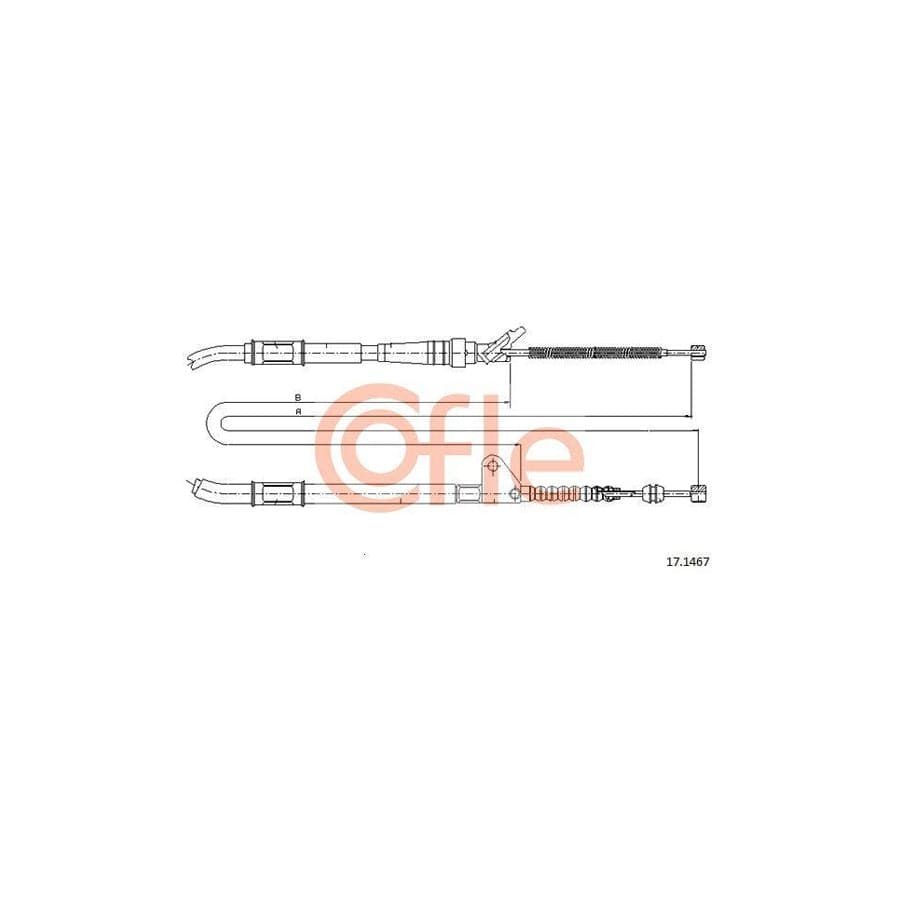 Cofle 17.1467 Hand Brake Cable for Toyota Carina