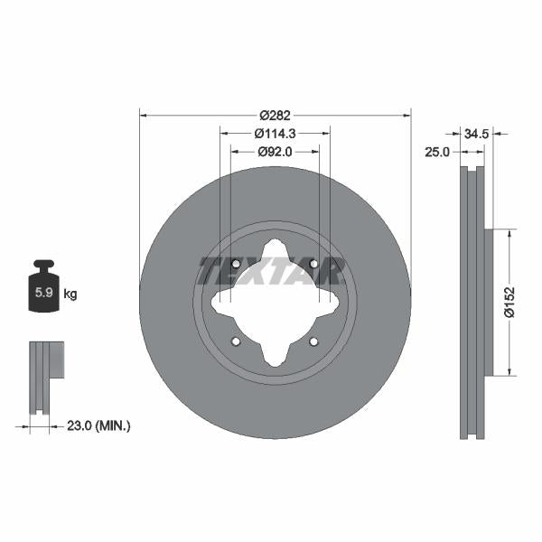 WABCO 9125109282 Brake Caliper Guide Bellow