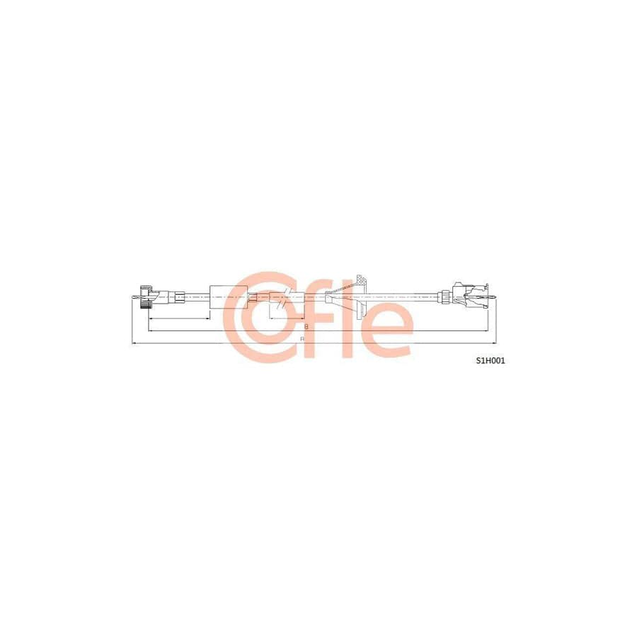 Cofle S1H001 Speedometer Cable for Daewoo Matiz I Hatchback (M100, M150)