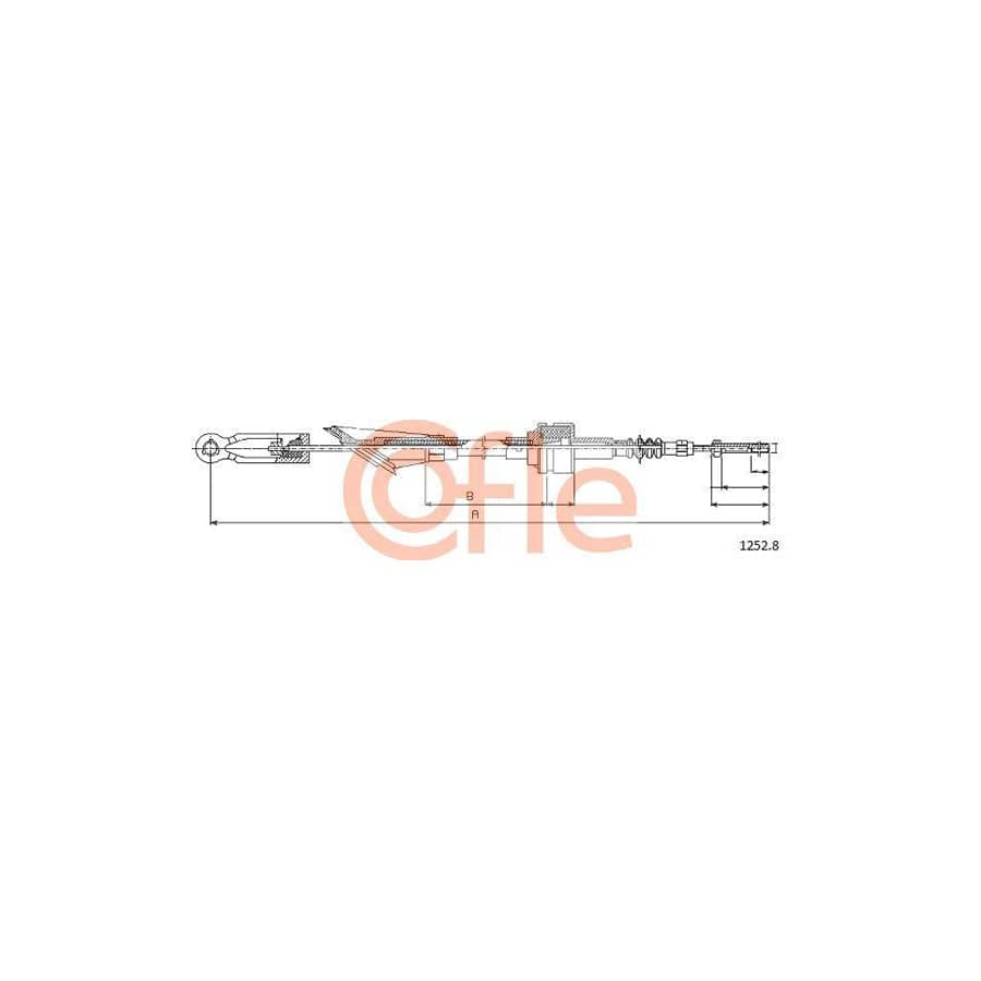 Cofle 1252.8 Clutch Cable for Fiat Uno