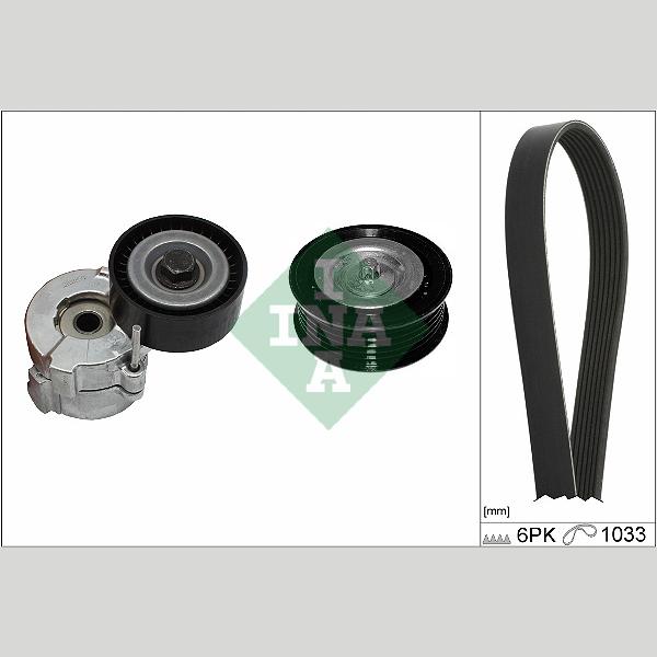 INA 529041810 V-Ribbed Belt Set