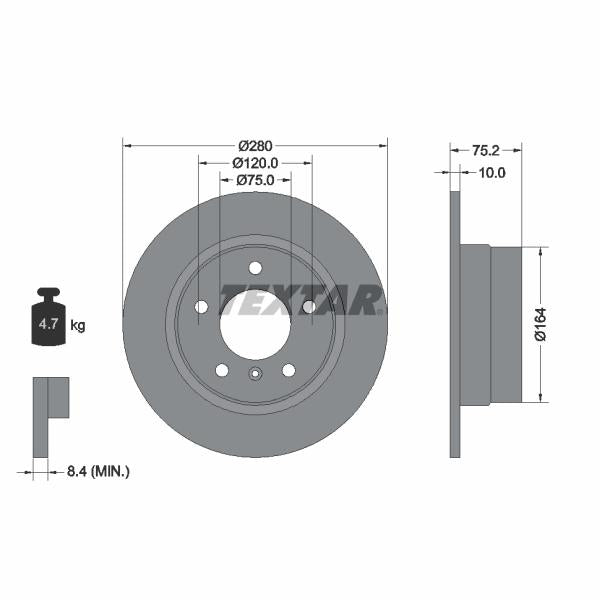 TEXTAR 92146003 Brake Disc
