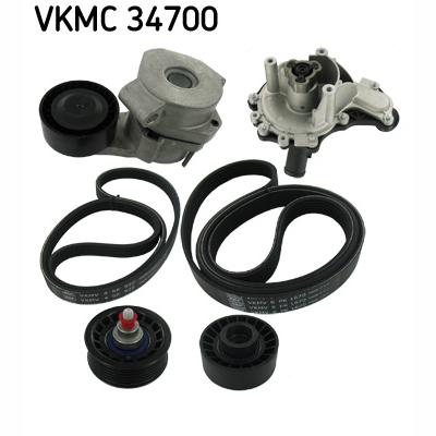 SKF VKMC34700 Water Pump + V-Ribbed Belt Kit