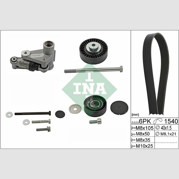 INA 529019910 V-Ribbed Belt Set