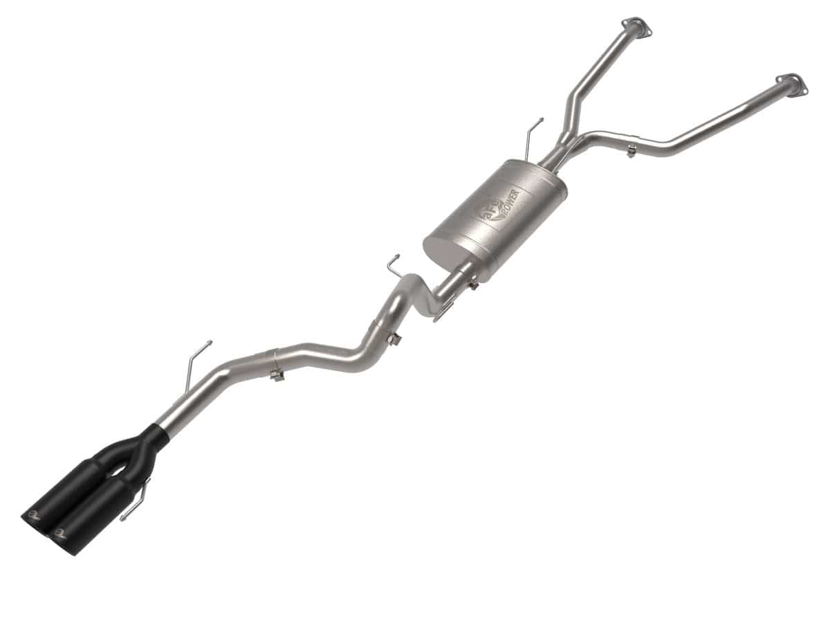 Vulcan Series 2-1/2 IN to 3 IN Stainless Steel Cat-Back Exhaust w/Black Tip | ML Performance Car Parts
