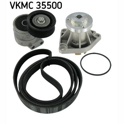SKF VKMC35500 Water Pump + V-Ribbed Belt Kit