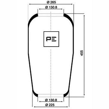 PETERS 084.016-70 Air Suspension Bellow