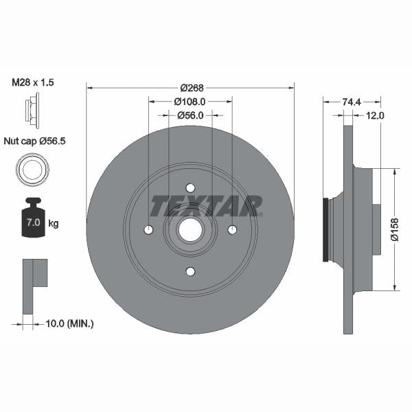 AUTOFREN SEINSA D7-275C Brake Caliper Guide Sleeve Kit