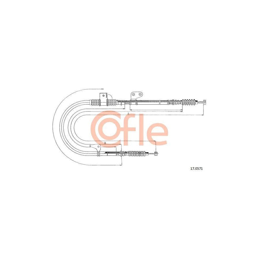 Cofle 92.17.0571 Hand Brake Cable for Mazda 626