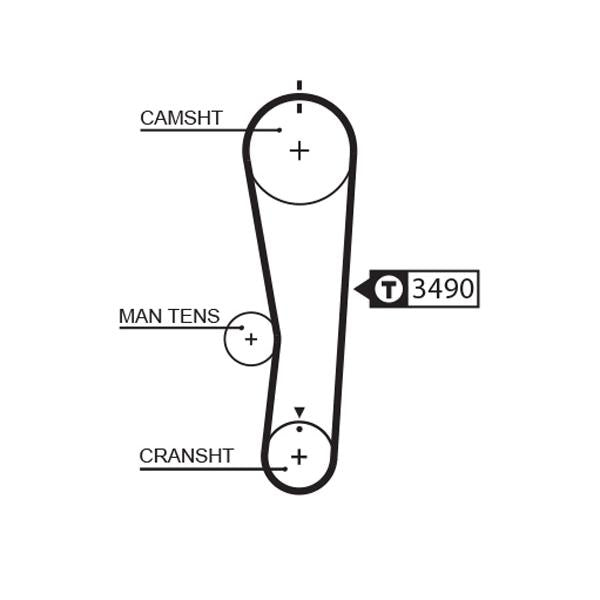 GATES GAT5637XS Timing Belt