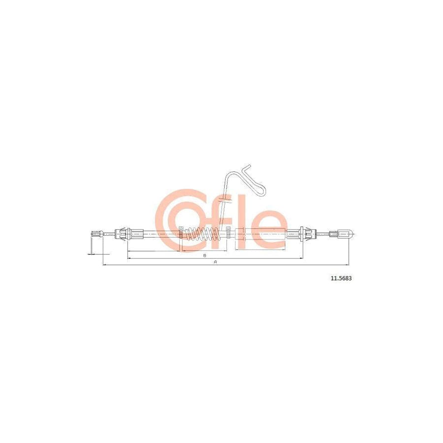 Cofle 92.11.5683 Hand Brake Cable for Ford Transit
