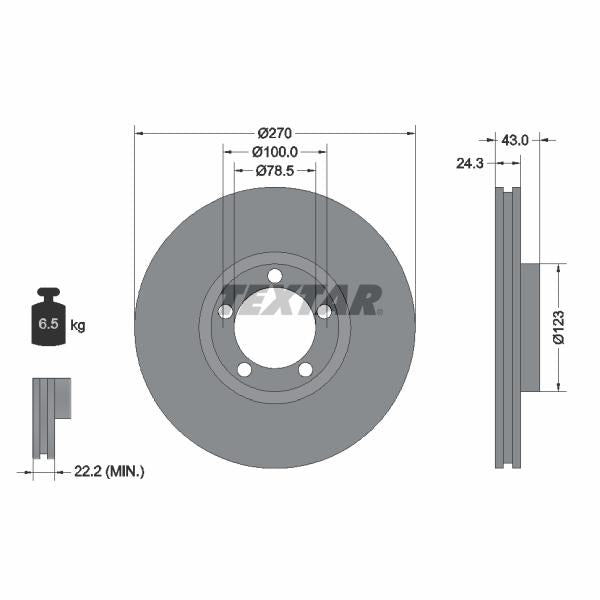 TEXTAR 92088200 Brake Disc