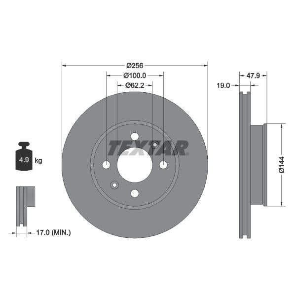 TEXTAR 92144700 Brake Disc
