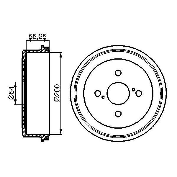 BOSCH 0986477082 Brake Drum