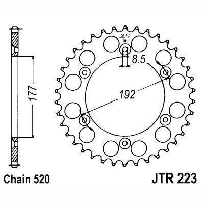 JT JTR223,53 Chain Sprocket