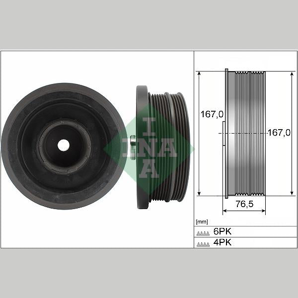 INA 544008210 Crankshaft Belt Pulley