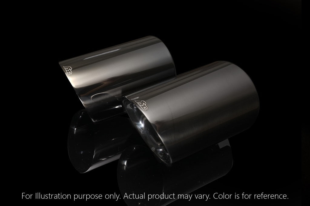 Fi Exhaust Quad Tips in Diamond Black for Porsche 997.2 Turbo 2010-2013