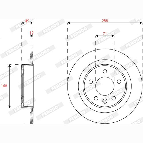 FERODO DDF2812C Brake Disc .