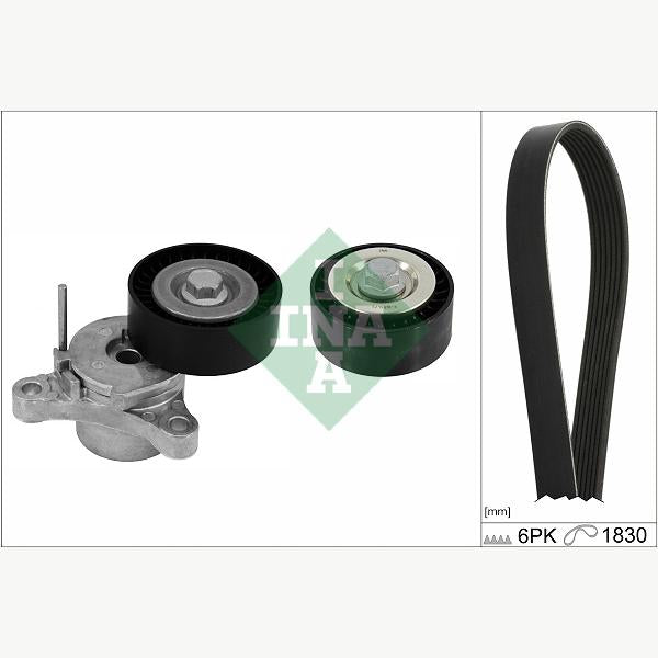 INA 529044810 V-Ribbed Belt Set