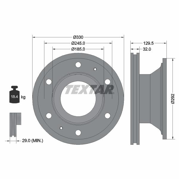 TEXTAR 93221300 Brake Disc