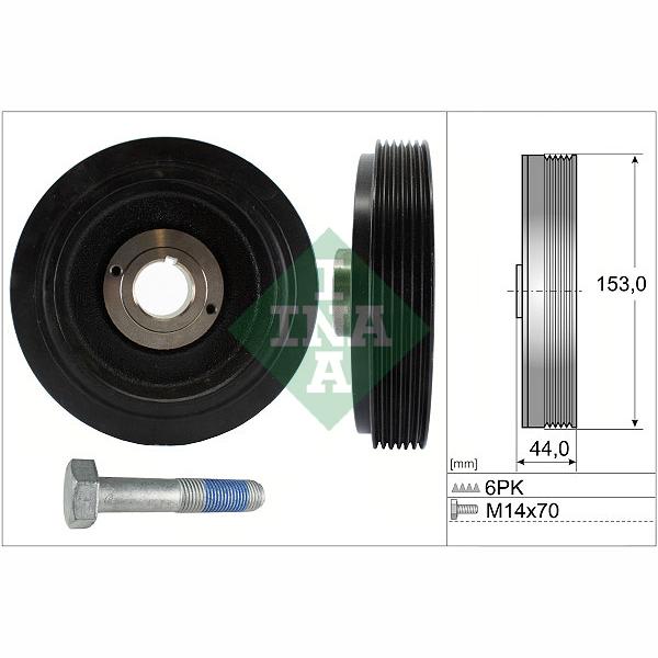 INA 544004220 Crankshaft Belt Pulley Set