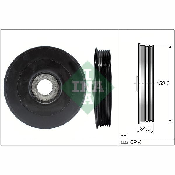 INA 544007910 Crankshaft Belt Pulley