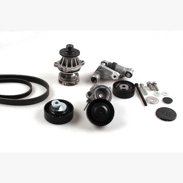 HEPU PK04721 Water Pump + V-Ribbed Belt Kit
