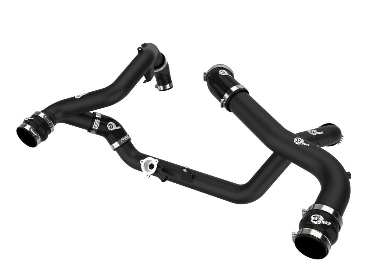 aFe 46-20654-B BladeRunner 2-1/4 IN & 2-3/4 IN Aluminum Hot and Cold Charge Pipe Kit Black