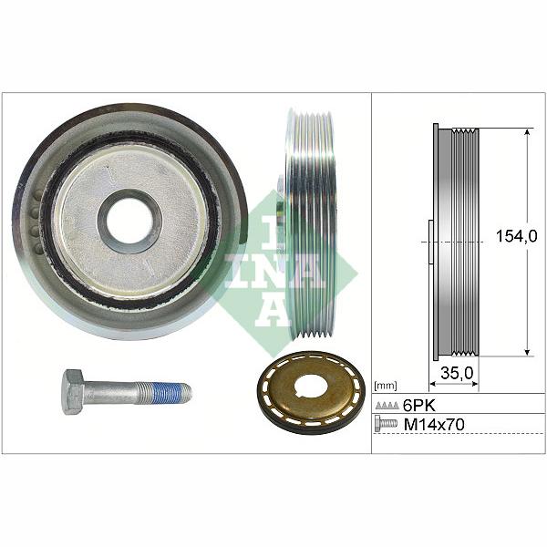 INA 544011221 Crankshaft Belt Pulley Set