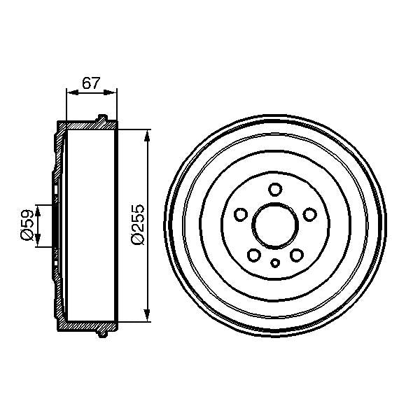BOSCH 0986477144 Brake Drum