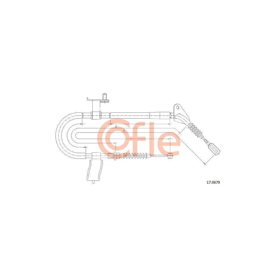 Cofle 17.0679 Hand Brake Cable for Mazda 323