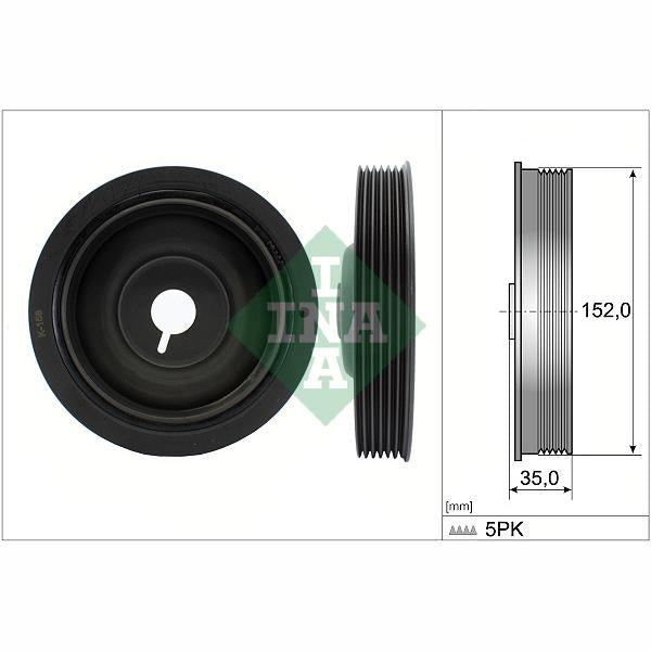 INA 544005410 Crankshaft Belt Pulley