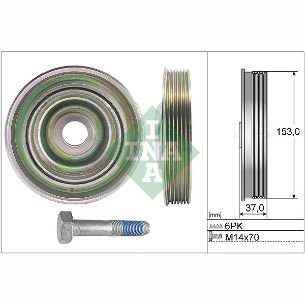 INA 544009720 Crankshaft Belt Pulley