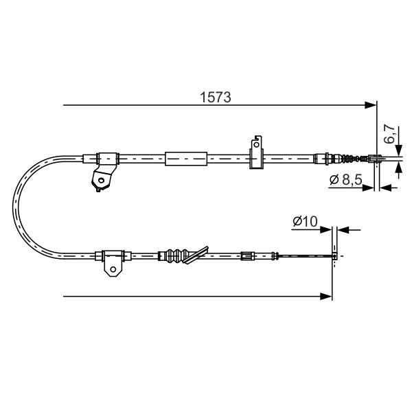 FEBI BILSTEIN FE33207 Parking Brake Cable Pull