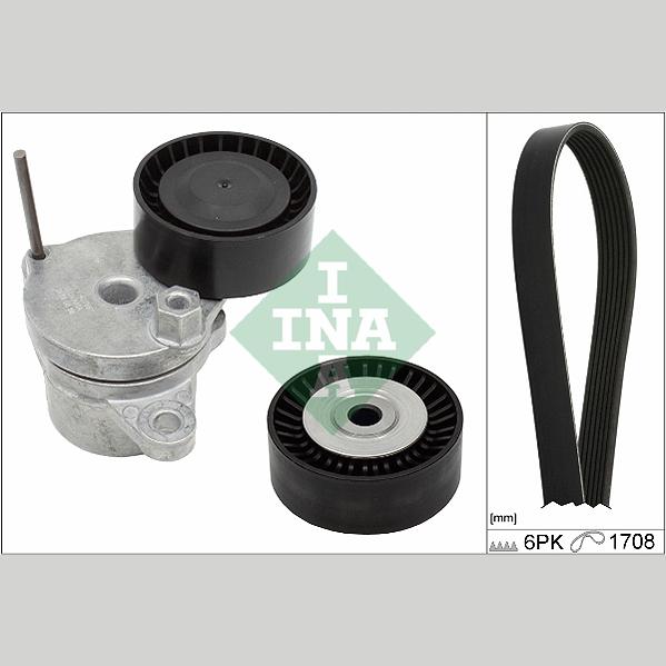 INA 529031010 V-Ribbed Belt Set