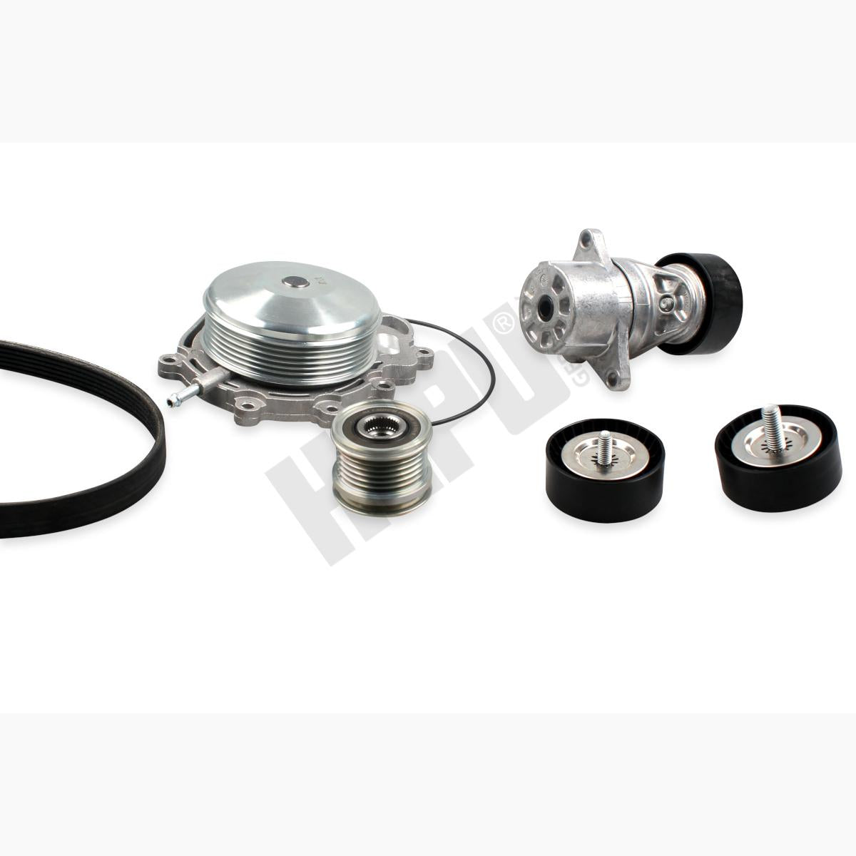 HEPU PK15130 Water Pump + V-Ribbed Belt Kit