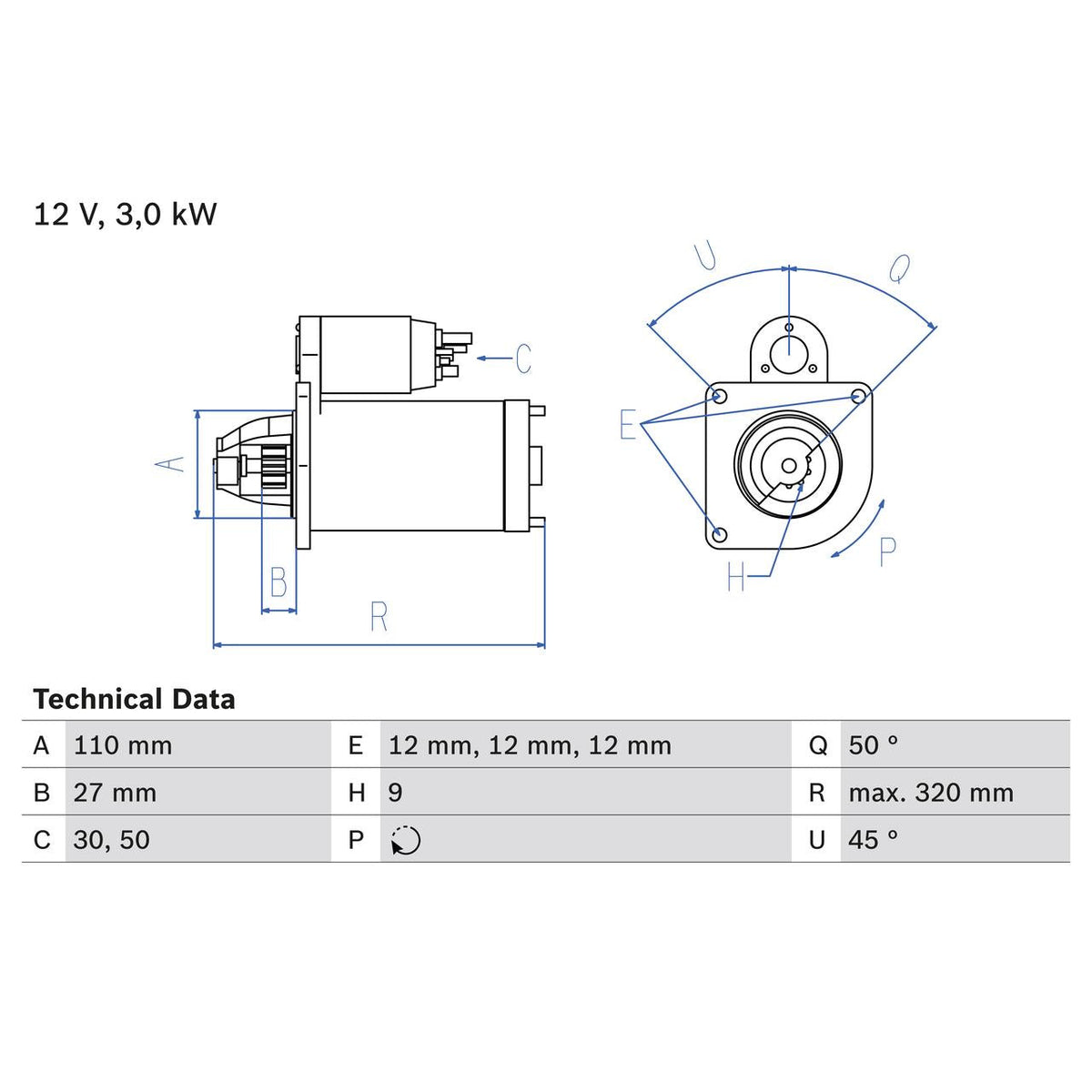 BOSCH 0986018980 Starter
