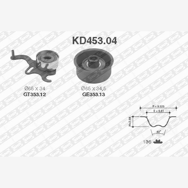 SNR KD453.04 Timing Belt Set