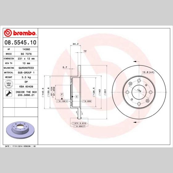 OE IVECO 42555883 Disc Brake Caliper Repair Kit