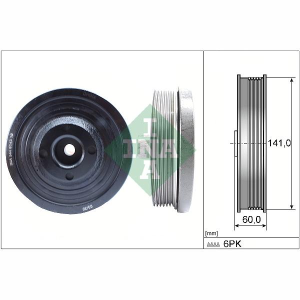 INA 544014310 Crankshaft Belt Pulley