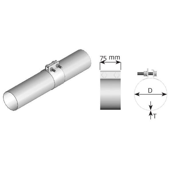 DINEX DIN99408 Exhaust System Clamping Piece