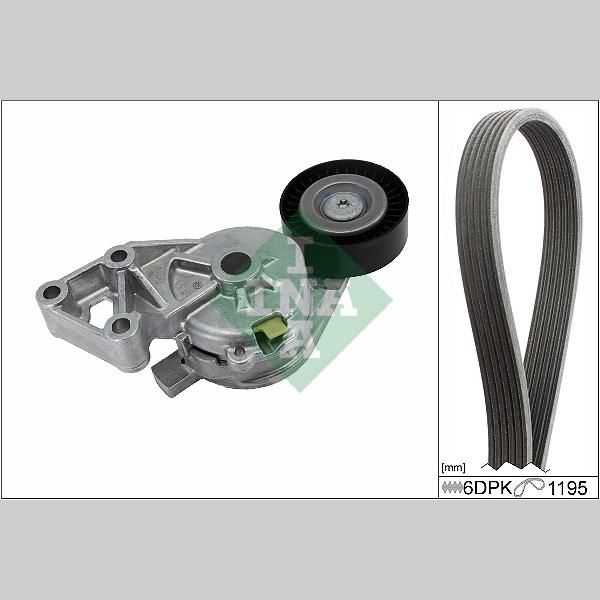 INA 529046510 V-Ribbed Belt Set