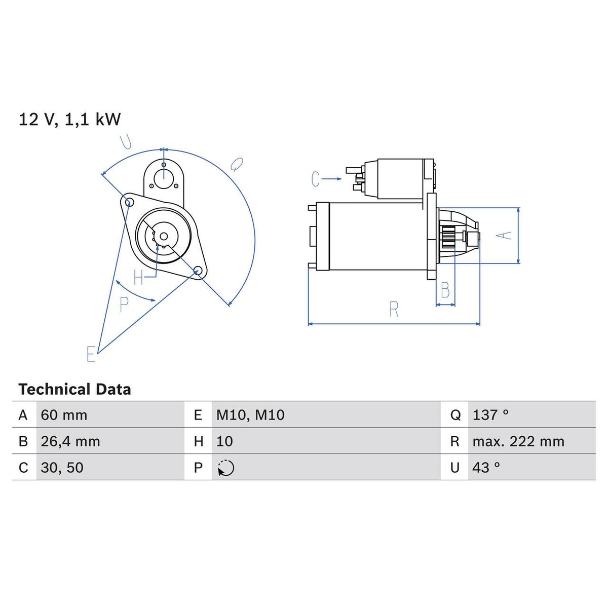 BOSCH 0986021800 Starter