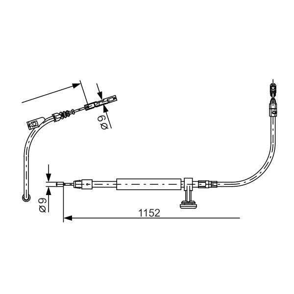 FEBI BILSTEIN FE49619 Parking Brake Cable Pull