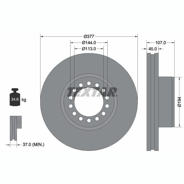 TEXTAR 93175200 Brake Disc