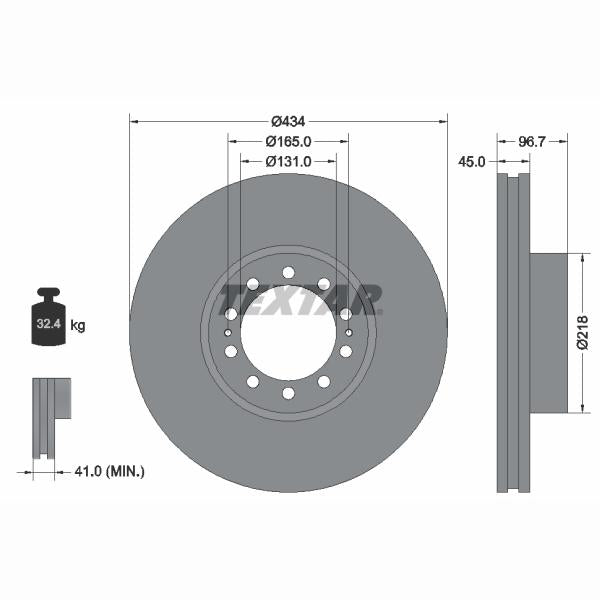 TEXTAR 93105000 Brake Disc