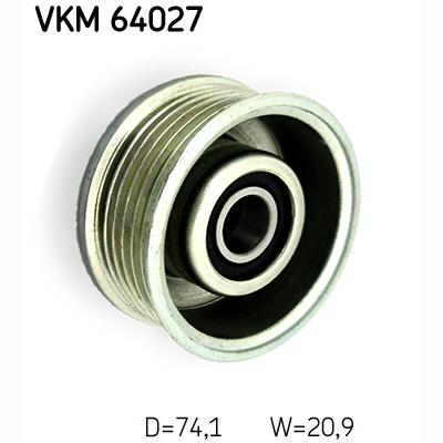 SKF VKM64027 V-Ribbed Belt Deflection/Guide Pulley