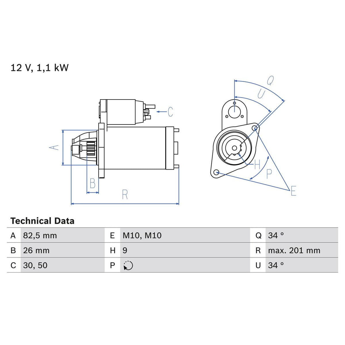 BOSCH 0986018850 Starter